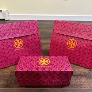 Set of Tory Burch Shopping Bags and Shoe Box